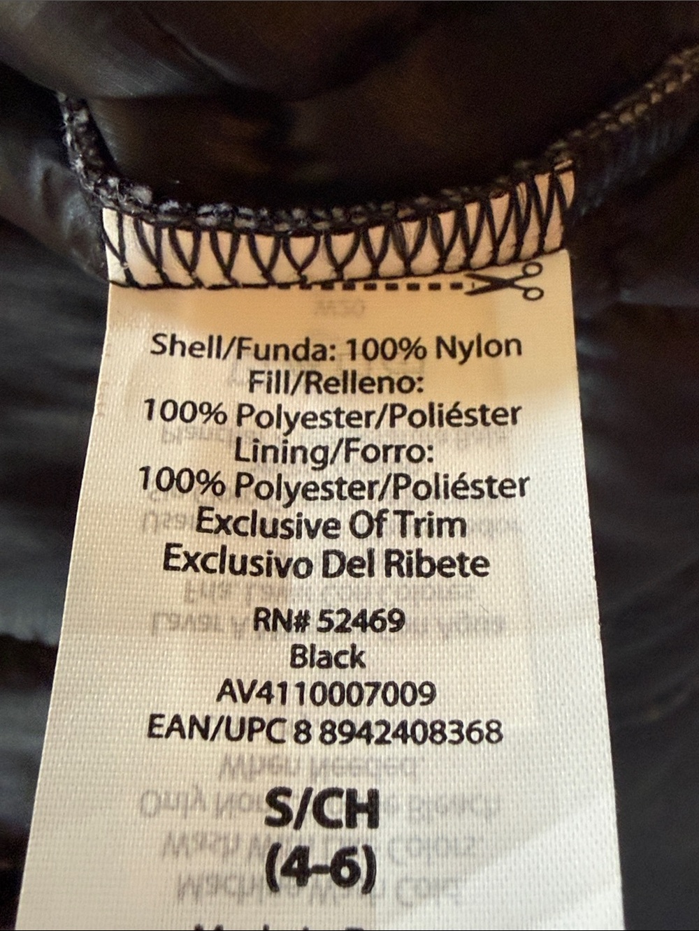 Avia Quilted Tunic Jacket W Grid-Shaped Stitching Black Size Small - Picture 11 of 12